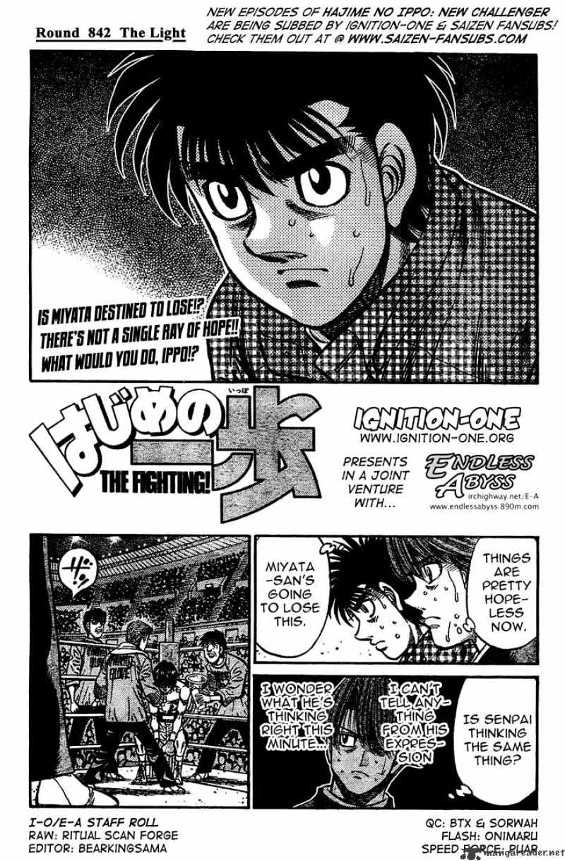 Hajime no Ippo: Fighting Spirit, Chapter 842 image 01